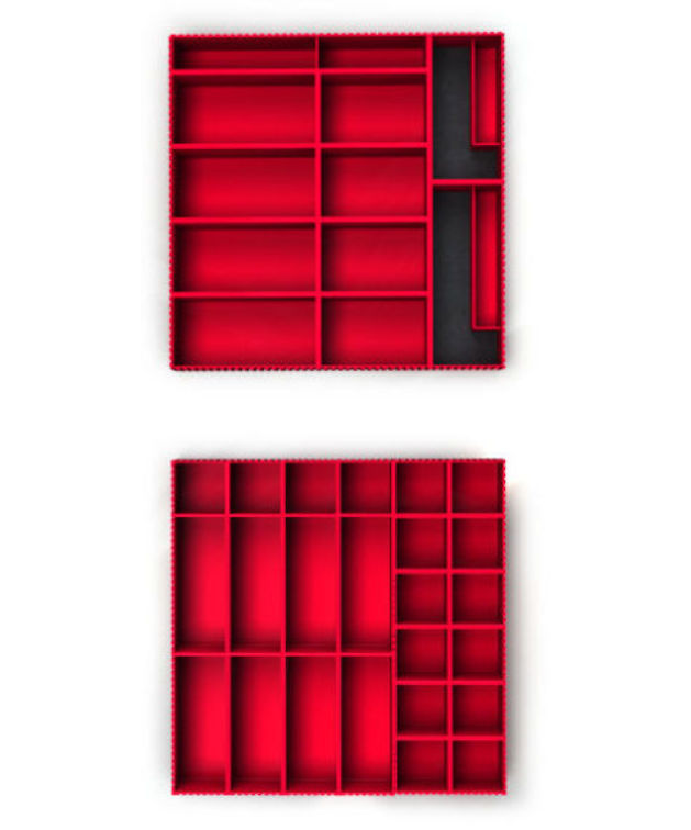 Plastic boxes for system drawers